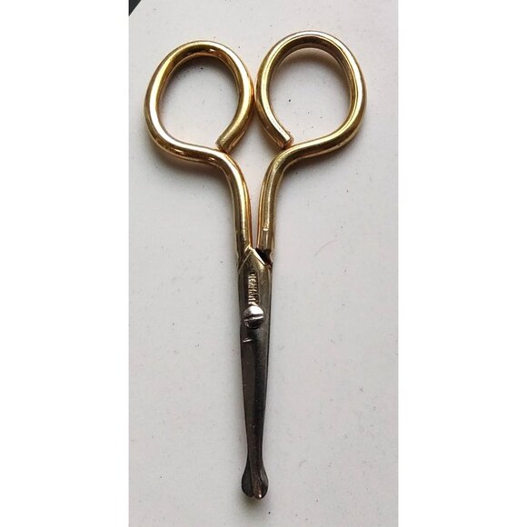 Vintage Gold Tone Safety Scissors Ideal For Sewing & Crafts Projects - Picture 5 of 9